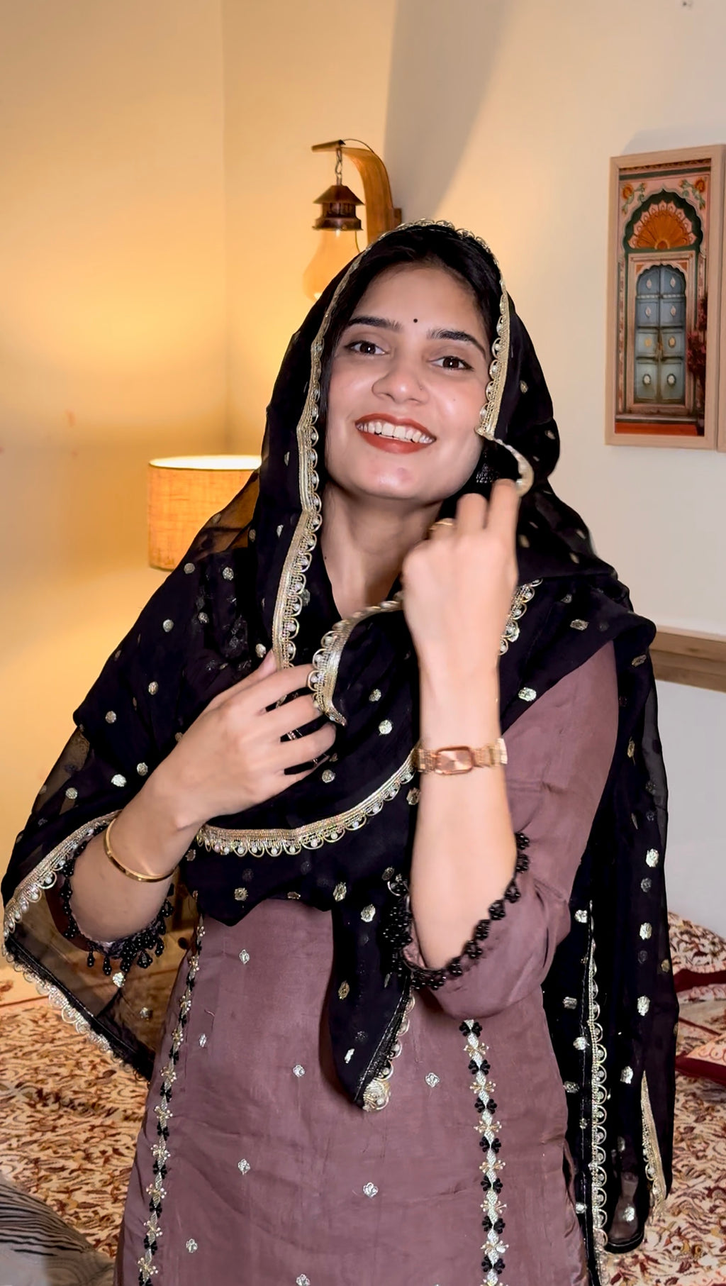 Mouse Colour Hand + Machine Embroidery Punjabi Suit Salwar | Unstich Suit