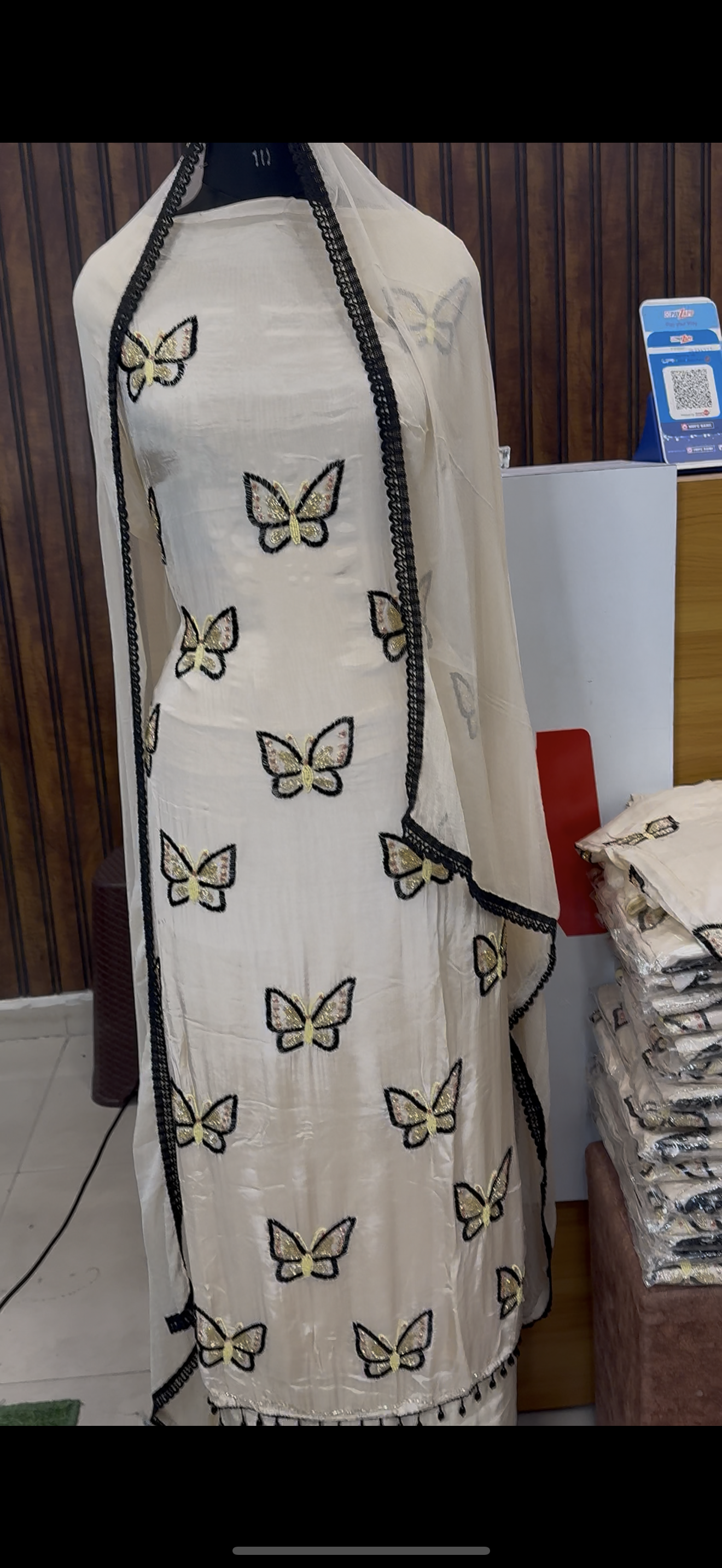 Butterfly Designer Unstich Suit Fabric